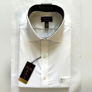 Tasso Elba Non Iron Supima Solid Dress Shirt
